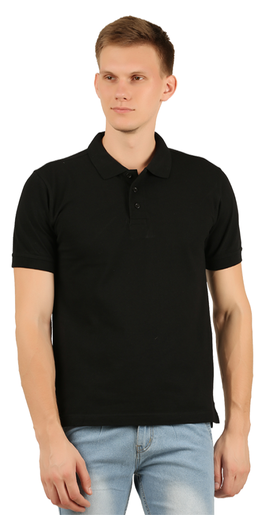 BLACK Plain POLO T Shirt - TES APPARELS - T Shirt Manufacturers in ...